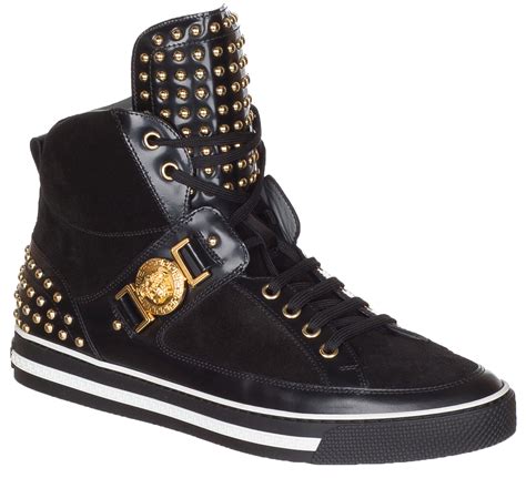 versace sneaker high black|versace sneakers price.